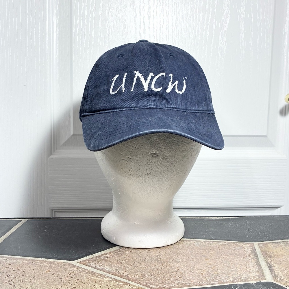 Y2K UNCW Wilmington Port & Company Navy Cap Vintage Youth Sized